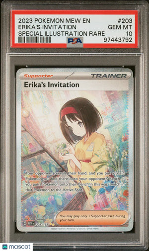 2023 Pokemon Mew EN-151 Erika's Invitation Special Illustration Rare PSA 10 #203 