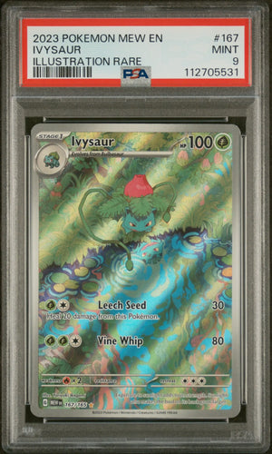 2023 Pokemon Mew EN-151 Ivysaur Illustration Rare PSA 9 167/165 