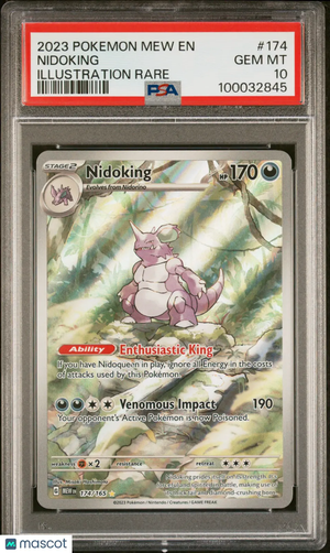 2023 Pokemon Mew EN-151 Nidoking Illustration Rare PSA 10 174/165 