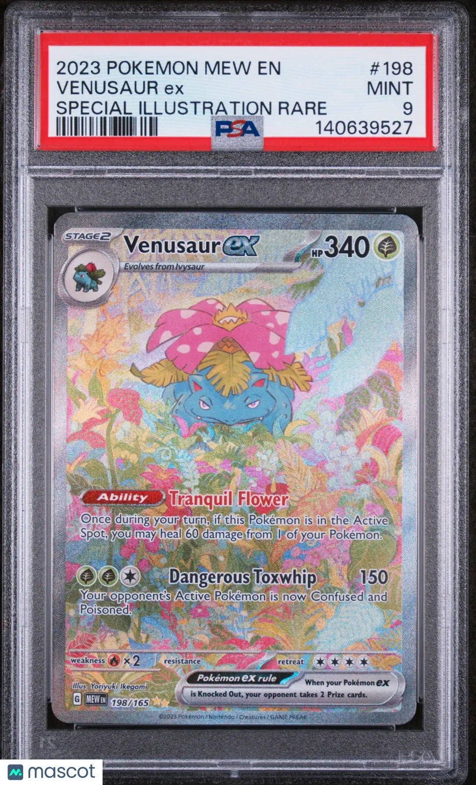 2023 Pokemon Mew EN-151 Venusaur EX Special Illustration Rare PSA 9 198/165 