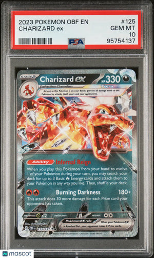 2023 Pokemon Obf EN-Obsidian Flames Charizard EX PSA 10 #125 