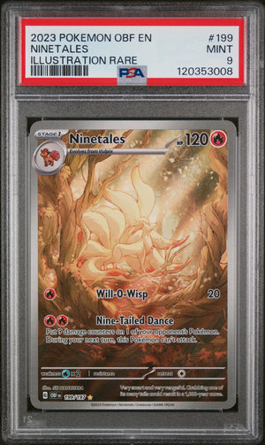 2023 Pokemon Obf EN-Obsidian Flames Ninetales Illustration Rare PSA 9 199/197 