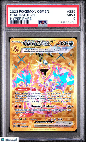 2023 Pokemon Obsidian Flames Hyper Rare Charizard EX 228/197 PSA 9 