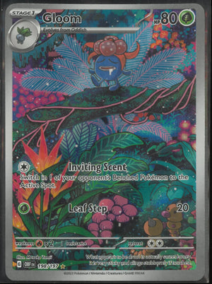 2023 Pokemon Obsidian Flames Illustration Rare Gloom 198/197 