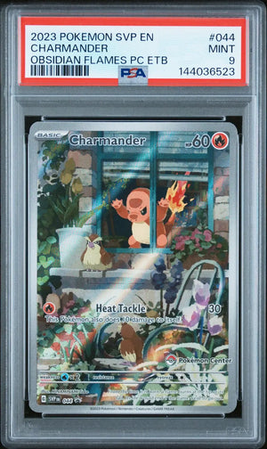 2023 Pokemon Obsidian Flames PC ETB Black Star Promo Charmander 044 PSA 9 