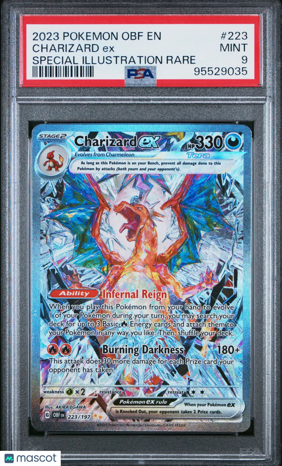 2023 Pokemon Obsidian Flames Special Illustration Rare Charizard EX #223 PSA 9 