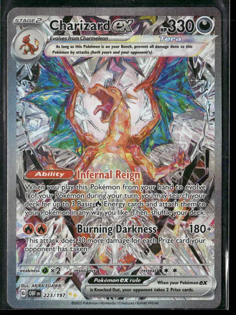 2023 Pokemon Obsidian Flames Special Illustration Rare Charizard ex 223/197 