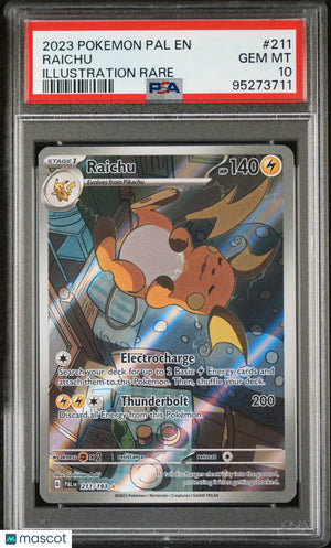 2023 Pokemon Pal EN-Paldea Evolved Raichu Illustration Rare PSA 10 211/193 