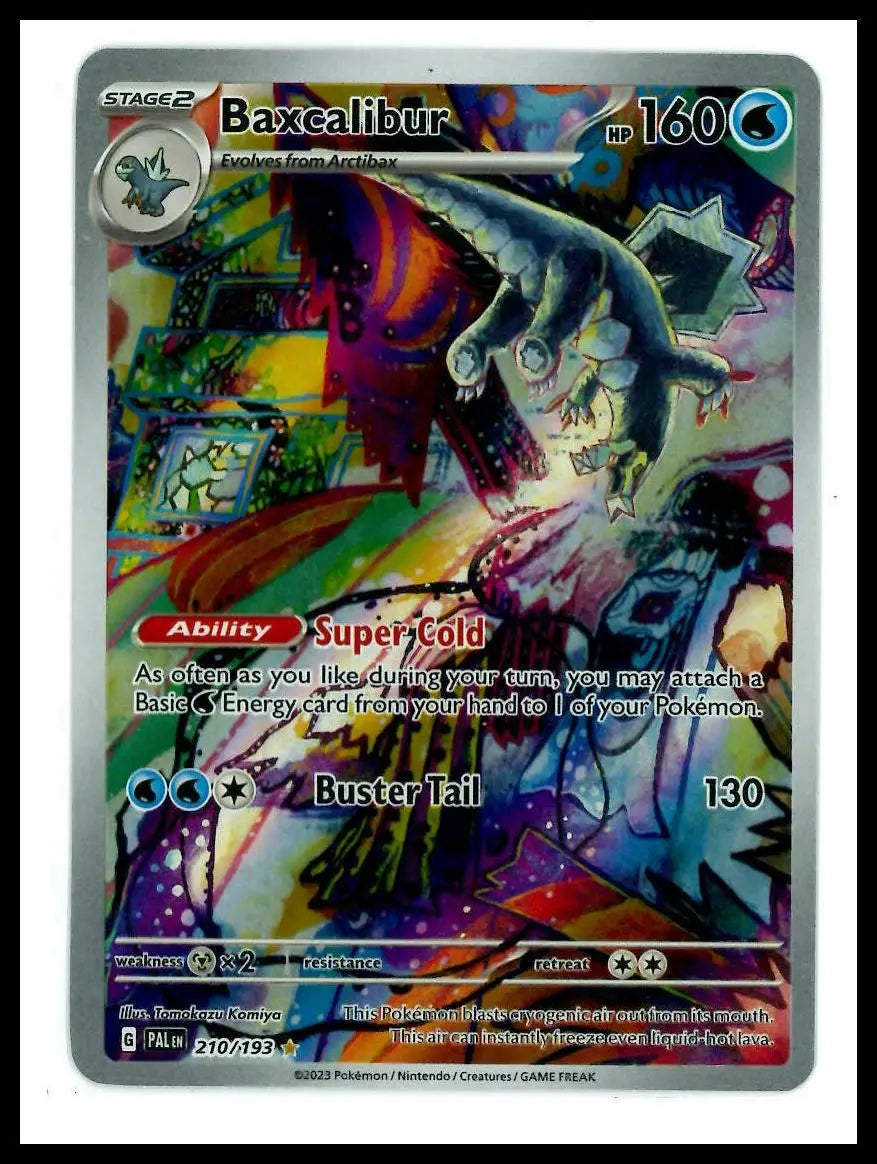 2023 Pokemon Paldea Evolved Baxcalibur Illustration Rare 210/193 