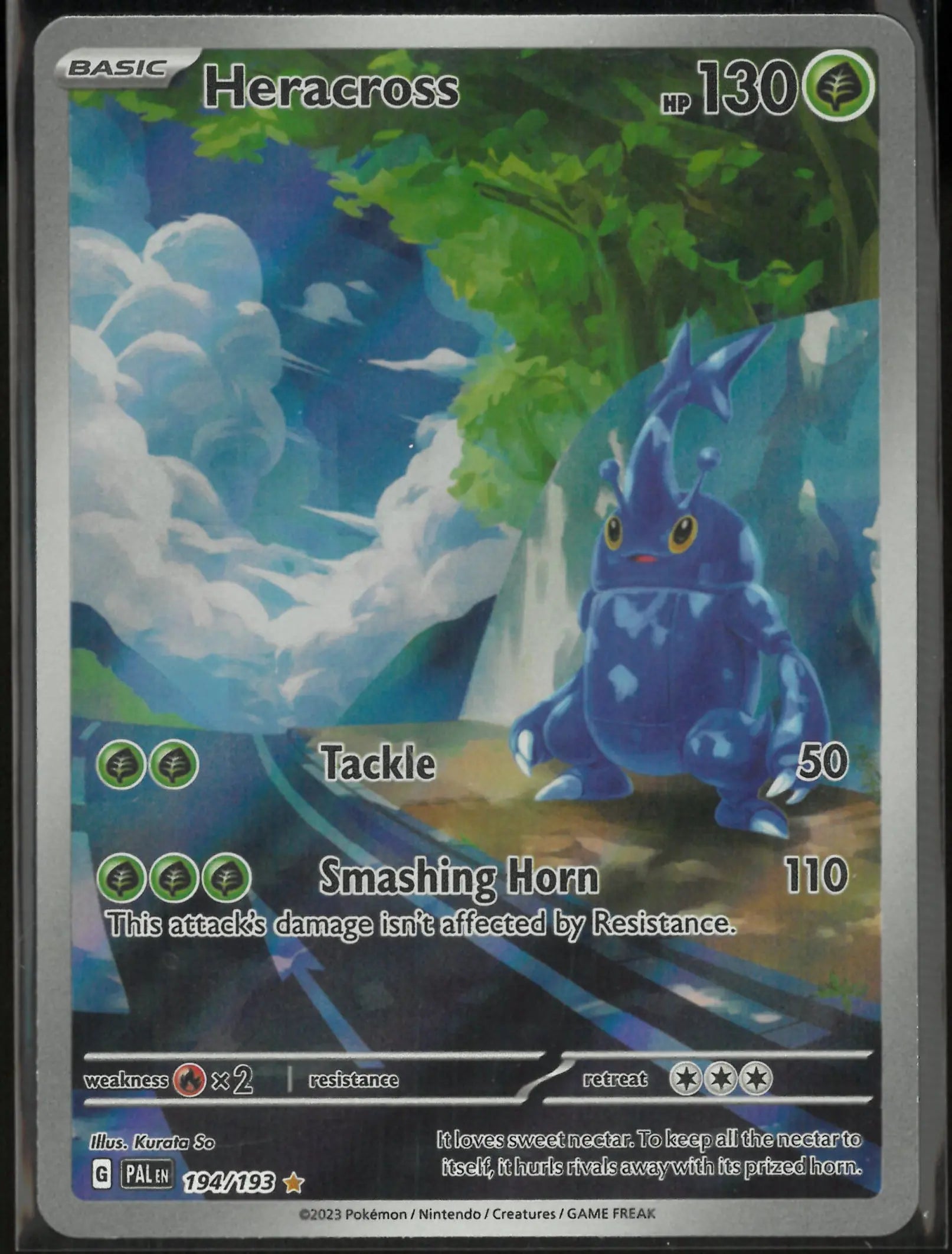 2023 Pokemon Paldea Evolved Illustration Rare Heracross 194/193 