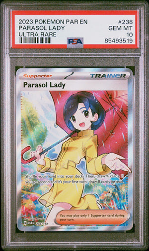 2023 Pokemon Par EN-Paradox Rift Parasol Lady Ultra Rare PSA 10 238/182 