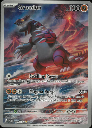 2023 Pokemon Paradox Rift Illustration Rare Groudon 199/182 