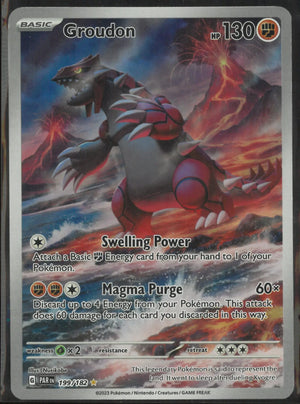 2023 Pokemon Paradox Rift Illustration Rare Groudon 199/182 