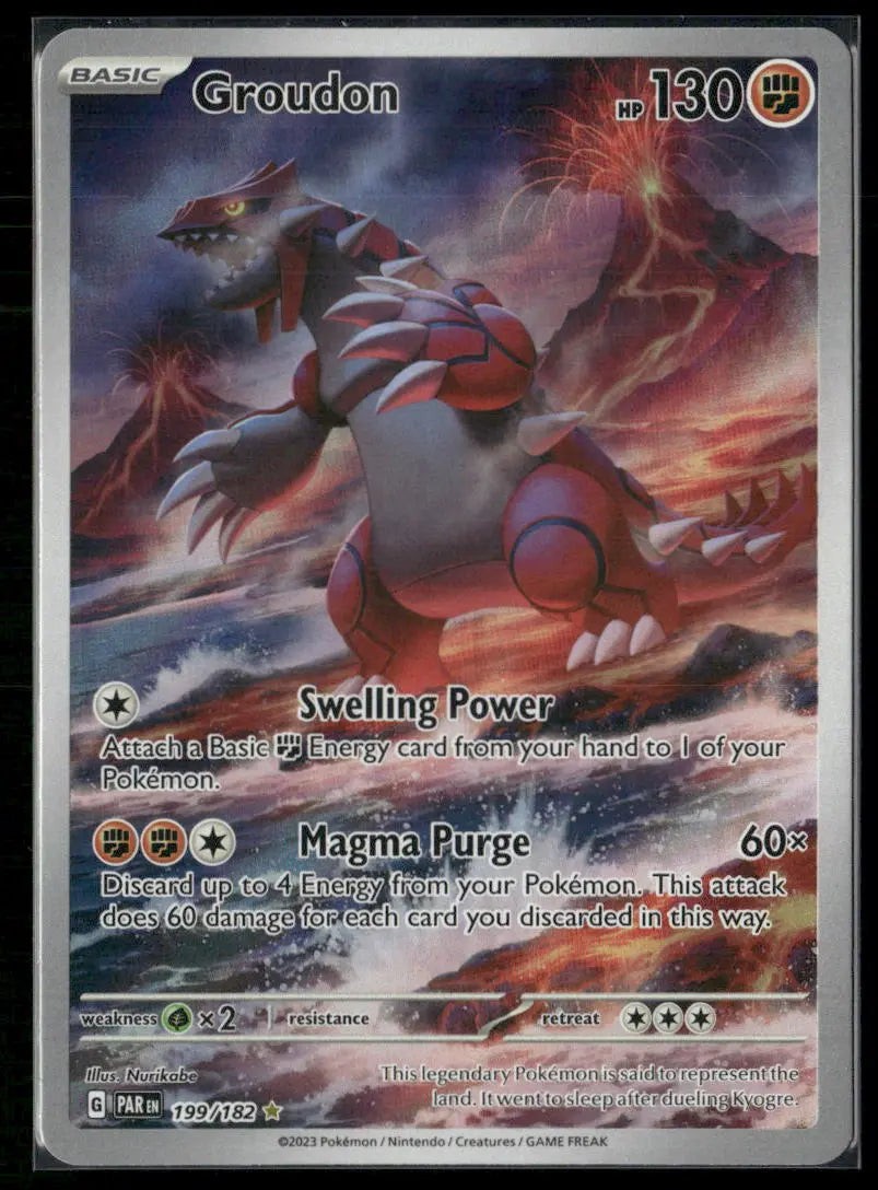2023 Pokemon Paradox Rift Illustration Rare Groudon 199/182 