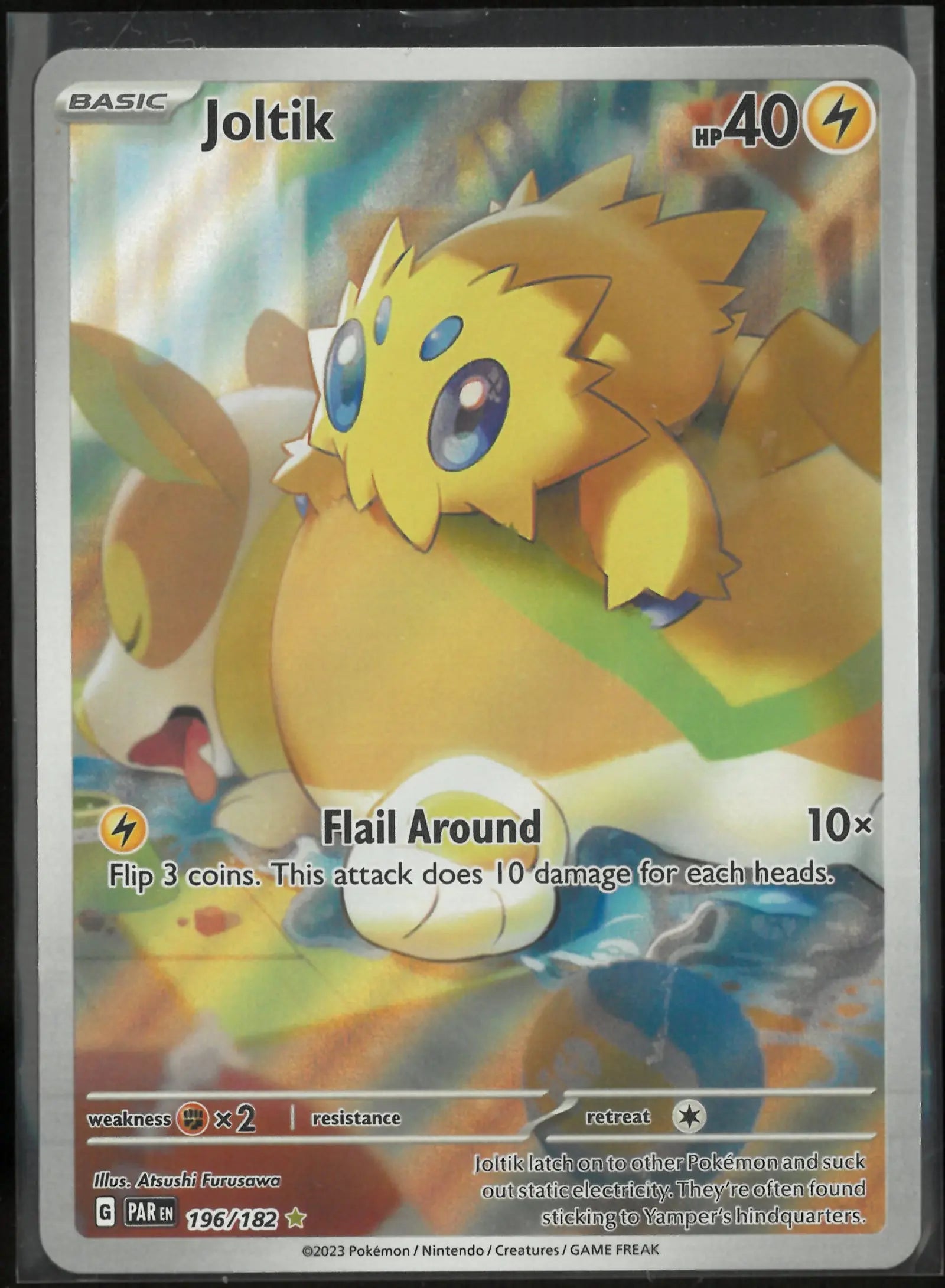 2023 Pokemon Paradox Rift Illustration Rare Joltik 196/182 