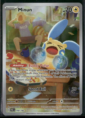 2023 Pokemon Paradox Rift Illustration Rare Minun 194/182 