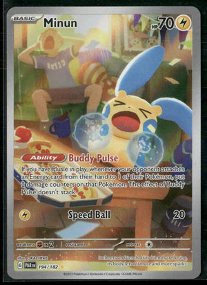 2023 Pokemon Paradox Rift Illustration Rare Minun 194/182 
