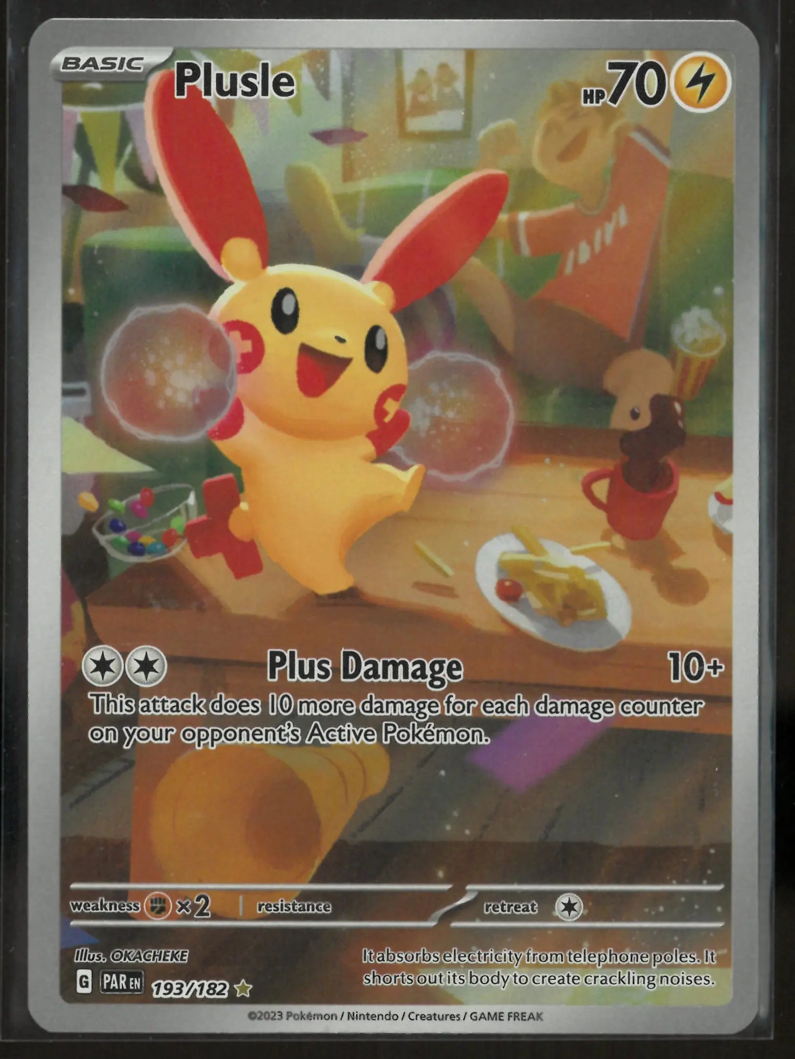 2023 Pokemon Paradox Rift Illustration Rare Plusle 193/182 