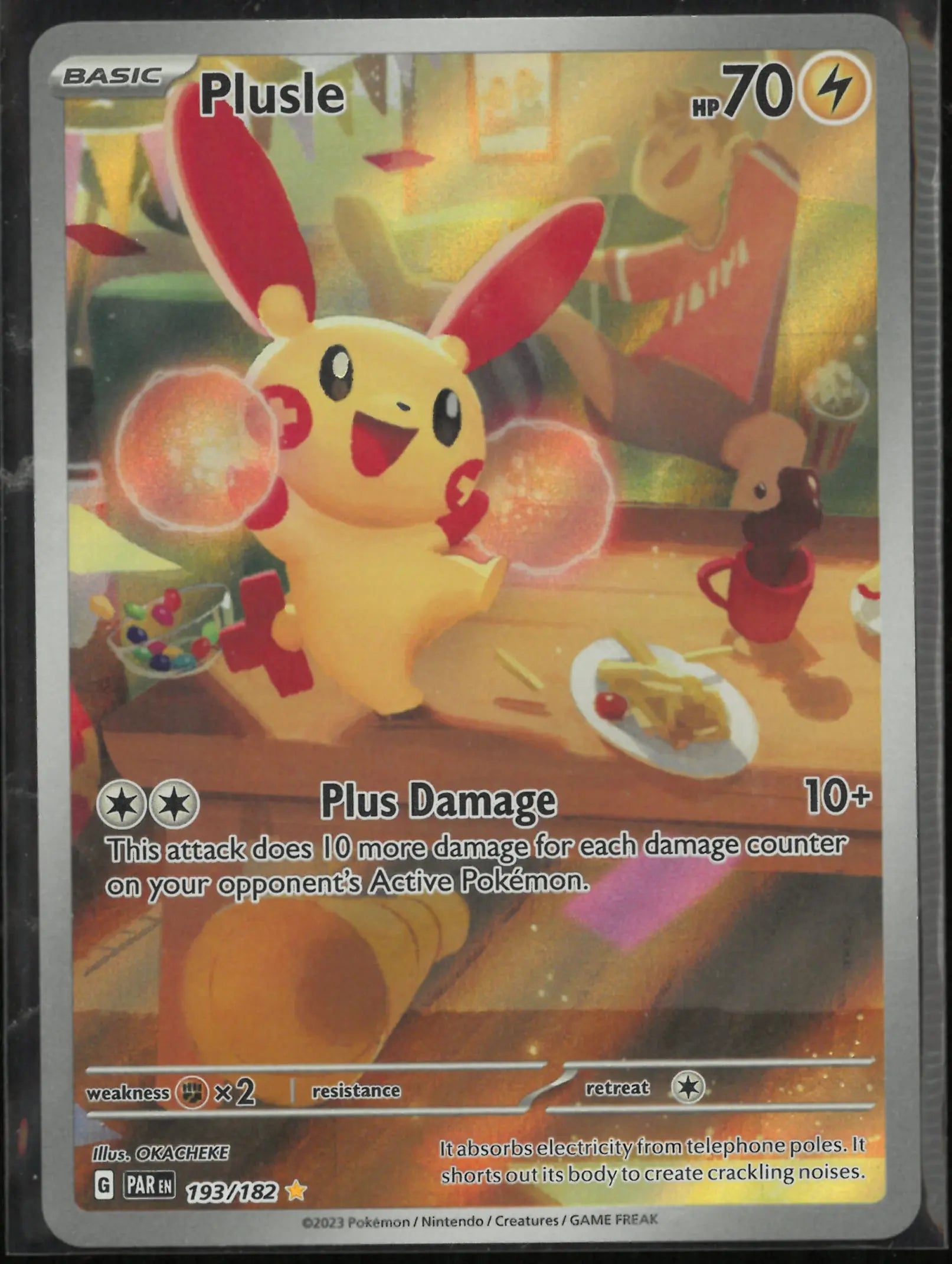 2023 Pokemon Paradox Rift Plusle Illustration Rare 193/182 