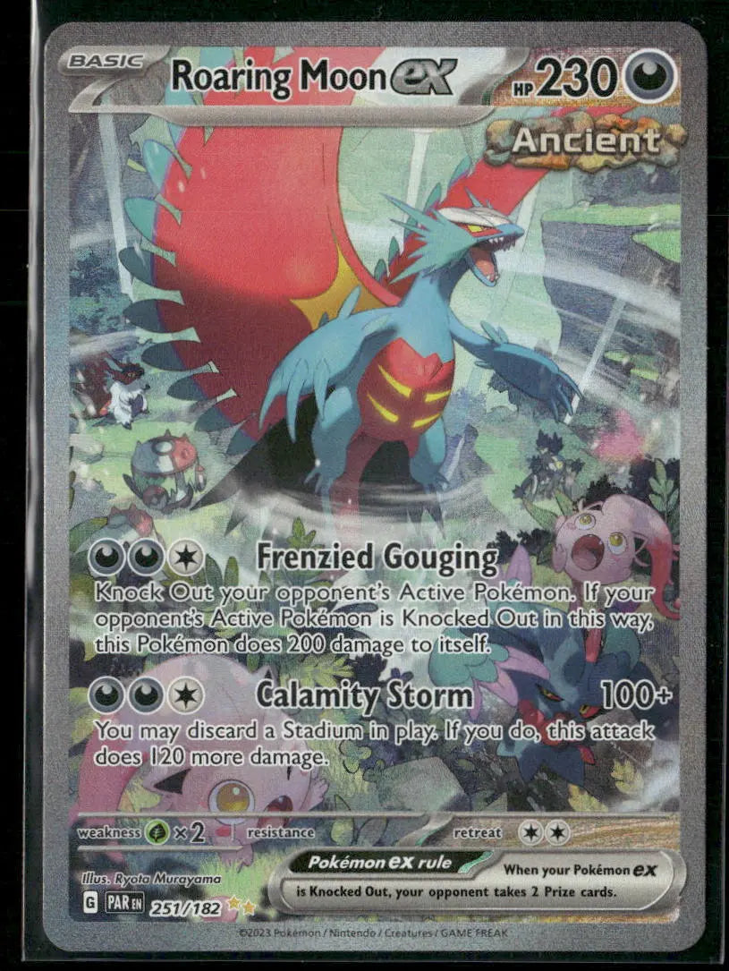 2023 Pokemon Paradox Rift Special Illustration Rare Roaring Moon ex 251/182 