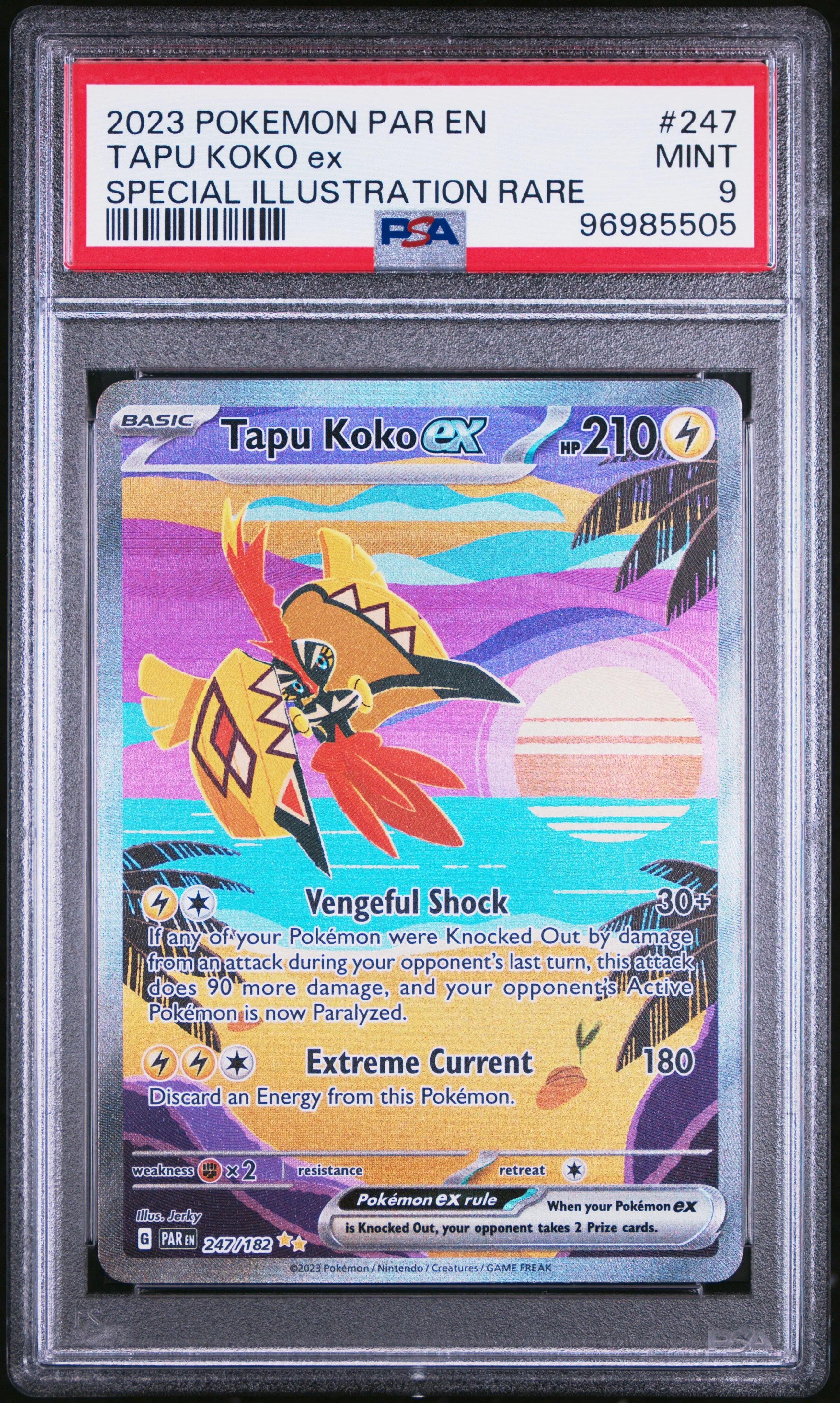 2023 Pokemon Paradox Rift Special Illustration Rare Tapu Koko EX PSA 9 247/182 