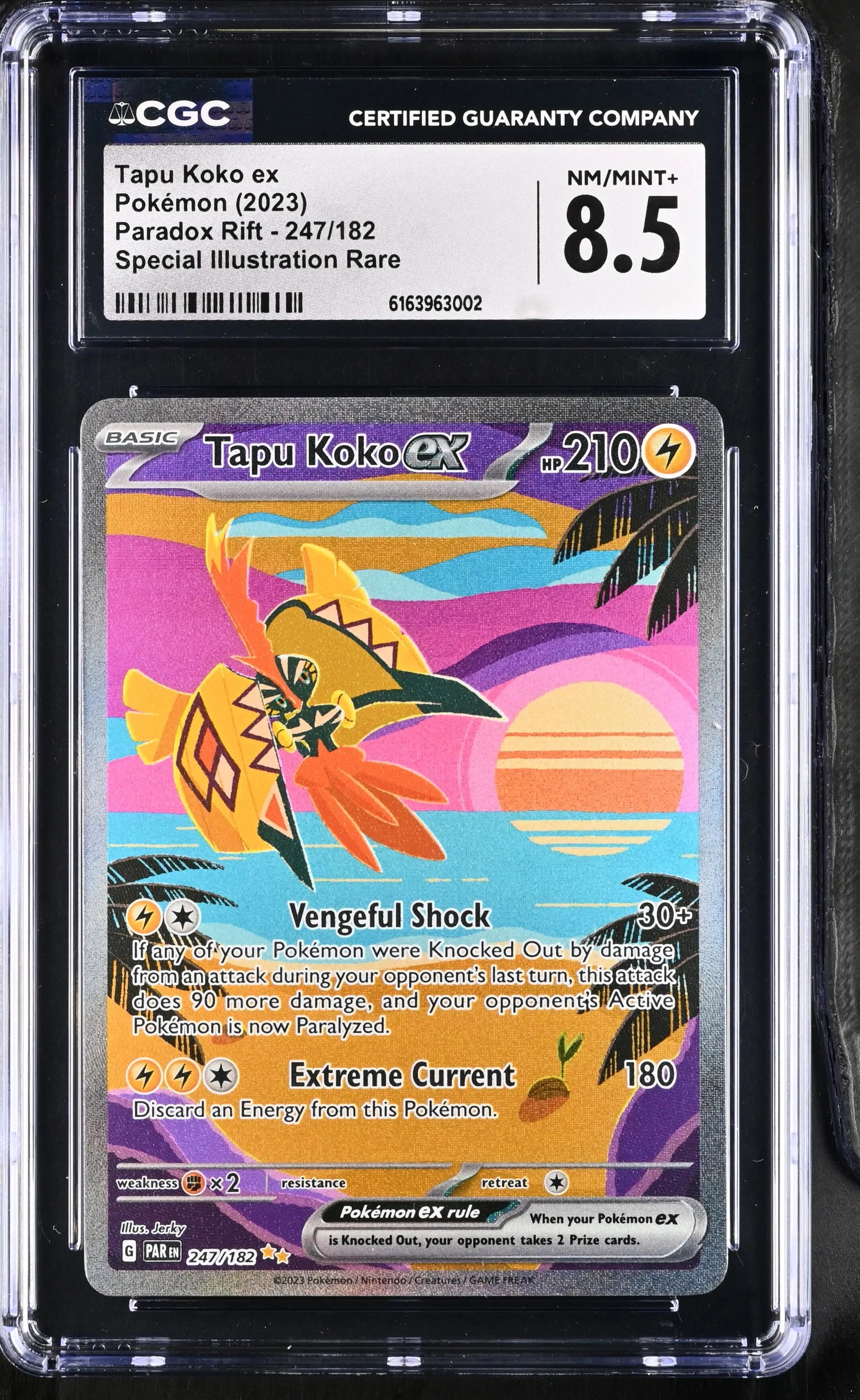 2023 Pokemon Paradox Rift Tapu Koko ex 247/182 SIR CGC 8.5 