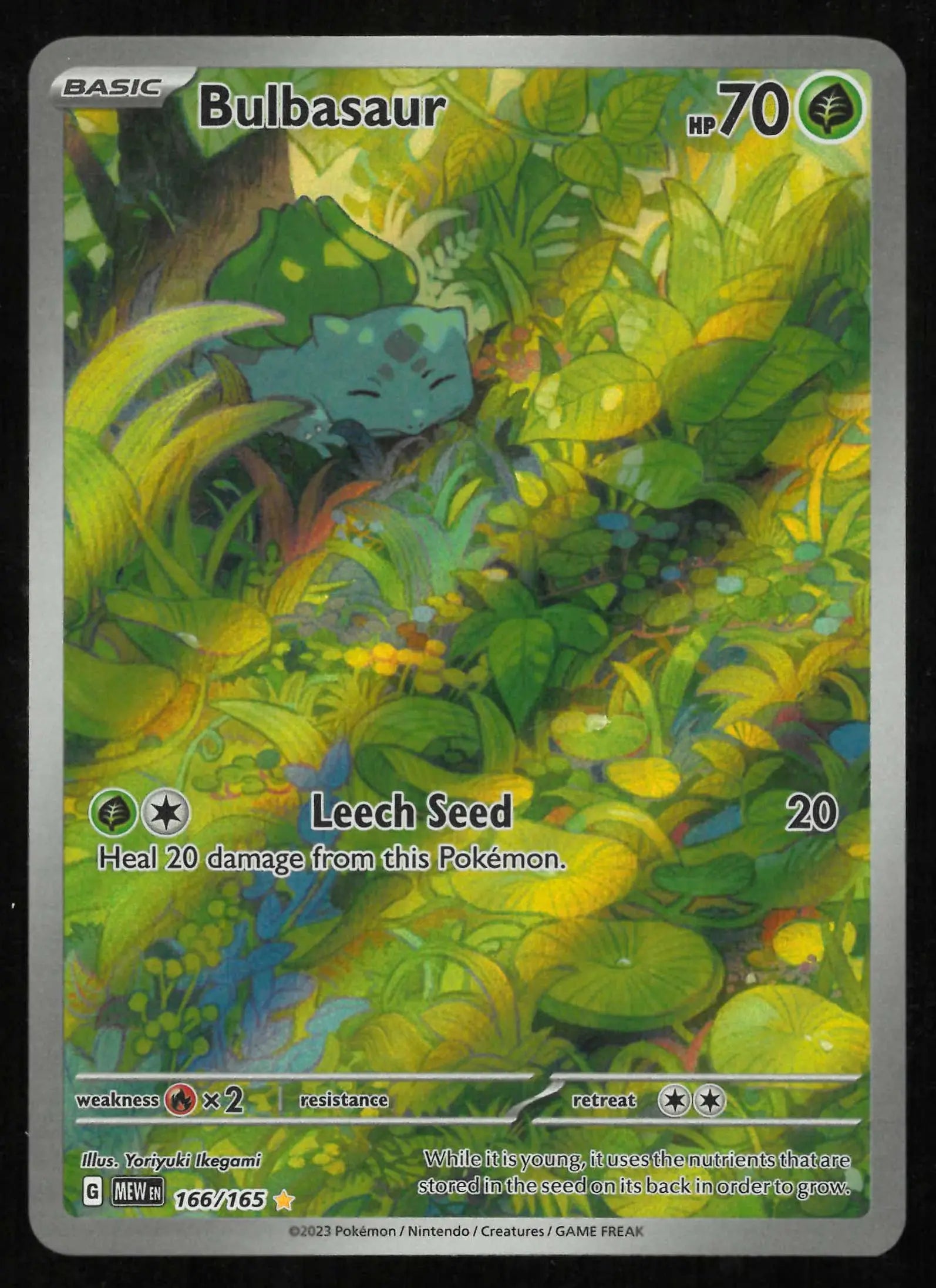 2023 Pokemon SV 151 Bulbasaur Illustration Rare 166/165 