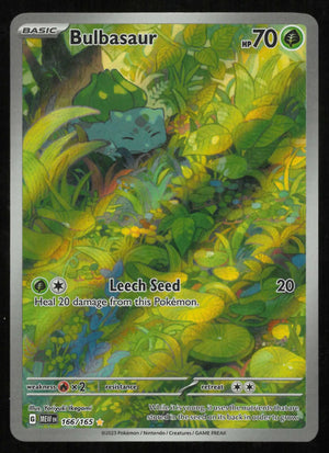 2023 Pokemon SV 151 Bulbasaur Illustration Rare 166/165 