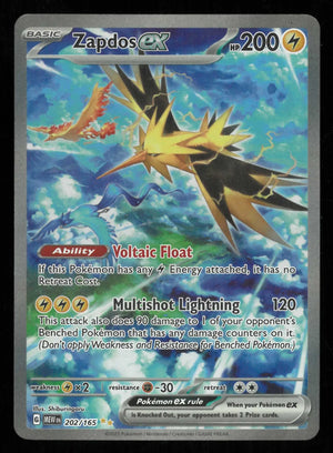 2023 Pokemon SV 151 Zapdos ex Special Illustration Rare 202/165 