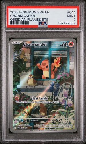 2023 Pokemon SV Black Star Promo Charmander 044 Obsidian Flames ETB PSA 9 