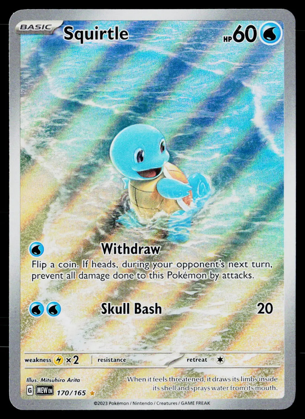 2023 Pokemon SV MEW Scarlet & Violet 151 Squirtle 170/165 Illustration Rare 