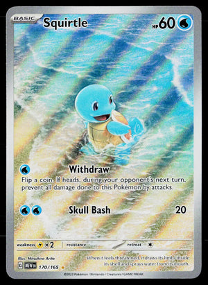2023 Pokemon SV MEW Scarlet & Violet 151 Squirtle 170/165 Illustration Rare 