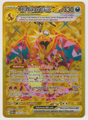 2023 Pokemon SV Obsidian Flames Charizard ex Hyper Rare 228/197 
