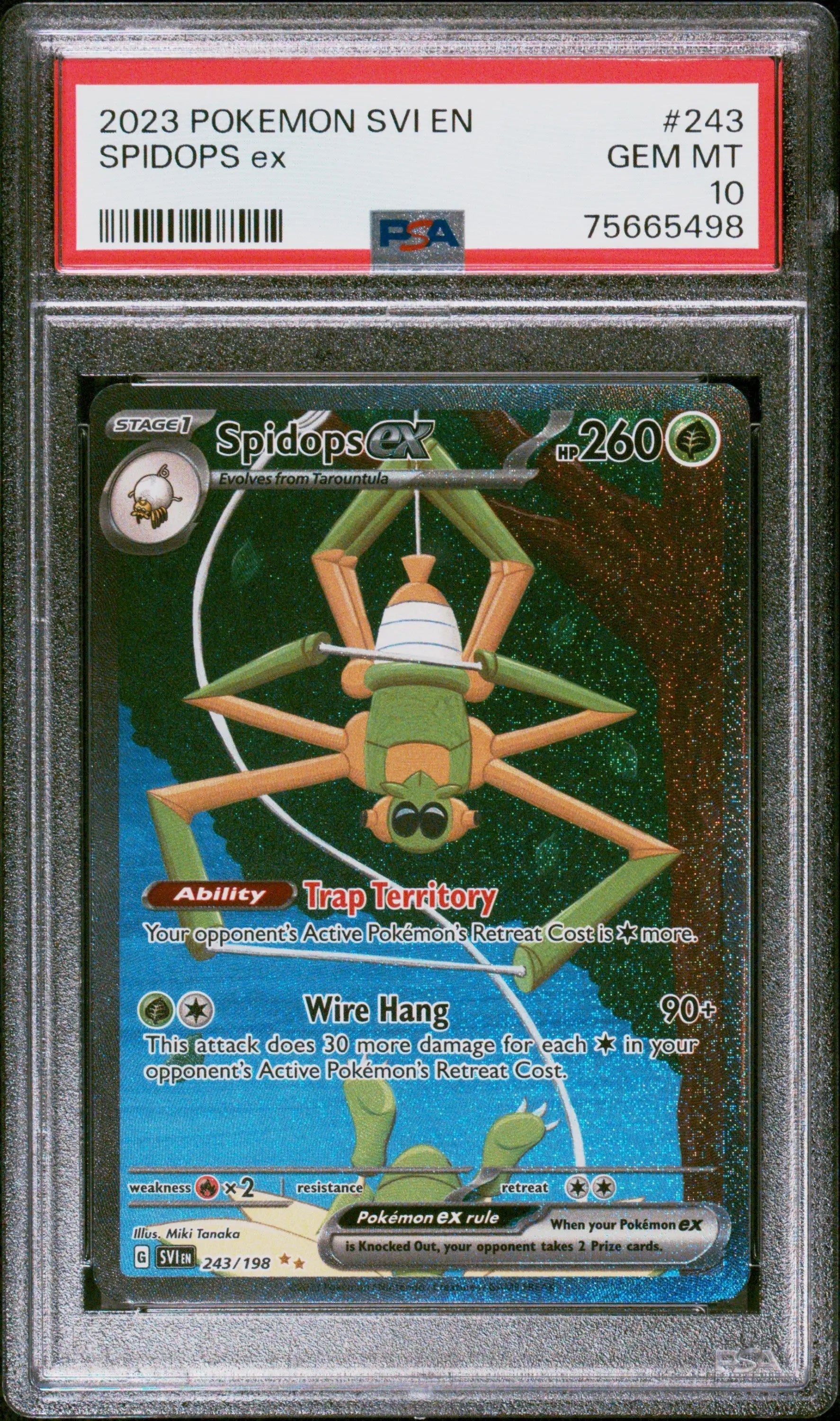 2023 Pokemon SVI En Scarlet & Violet 243/198 Spidops Ex SIR PSA 10 