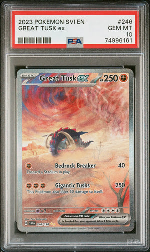 2023 Pokemon SVI En Scarlet & Violet 246/198 Great Tusk Ex SIR PSA 10 