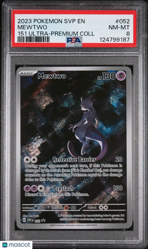 2023 Pokemon SVP EN-SV Black Star Promo Mewtwo #052 151 Ultra-Premium Coll PSA 8 