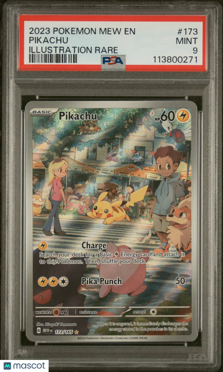 2023 Pokemon SV: 151 Illustration Rare Pikachu 173/165 PSA 9 