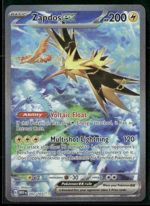 2023 Pokemon SV: 151 Special Illustration Rare Zapdos ex 202/165 