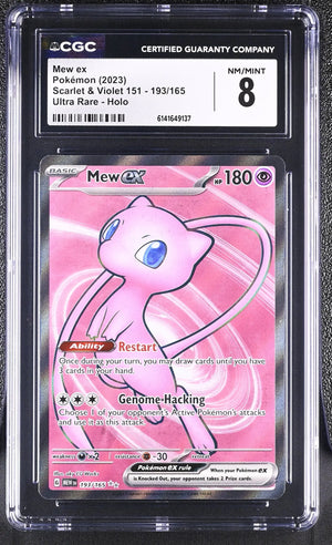 2023 Pokemon Scarlet & Violet 151 Mew ex Holo Ultra Rare 193/165 CGC 8 