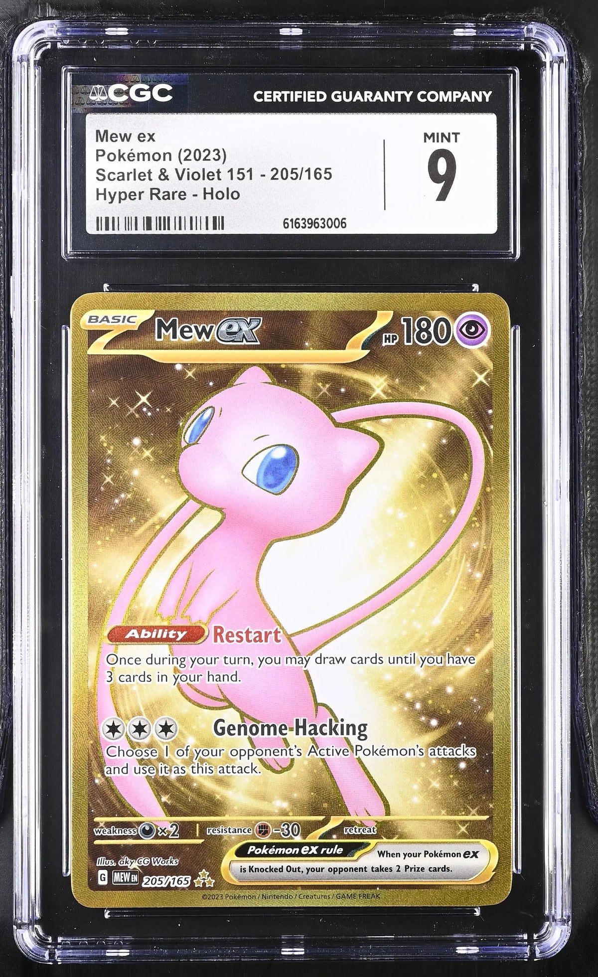 2023 Pokemon Scarlet & Violet 151 Mew ex Hyper Rare 205/165 CGC 9 