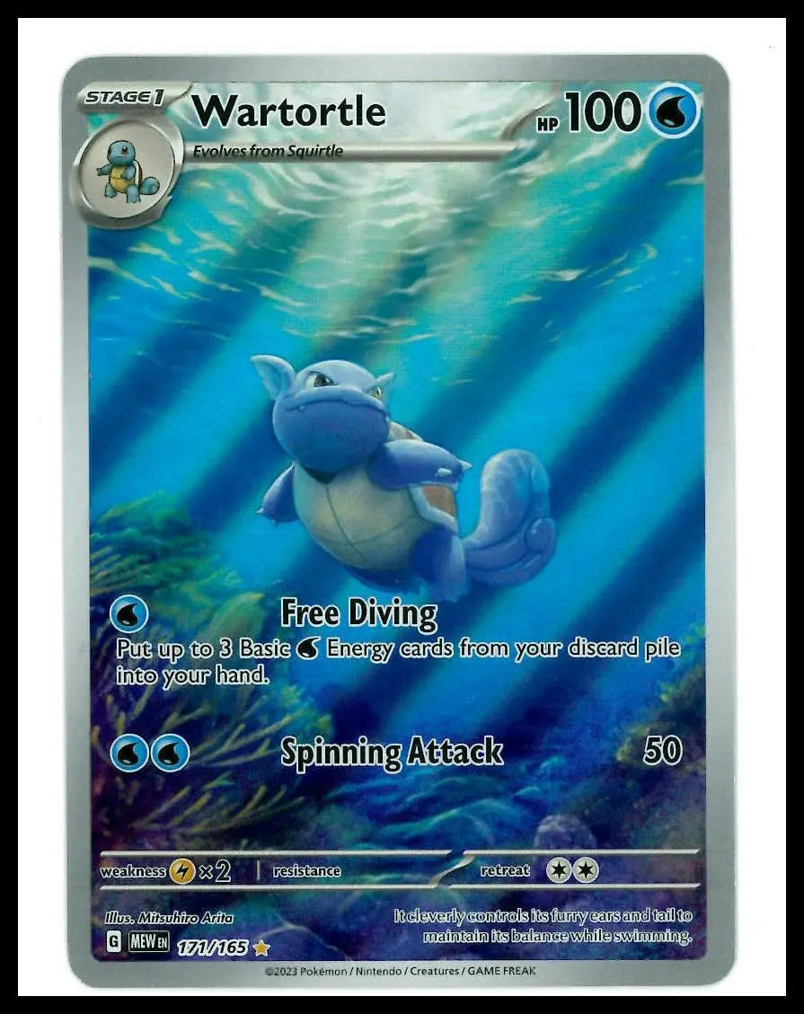 2023 Pokemon Scarlet & Violet 151 Wartortle Illustration Rare 171/165 