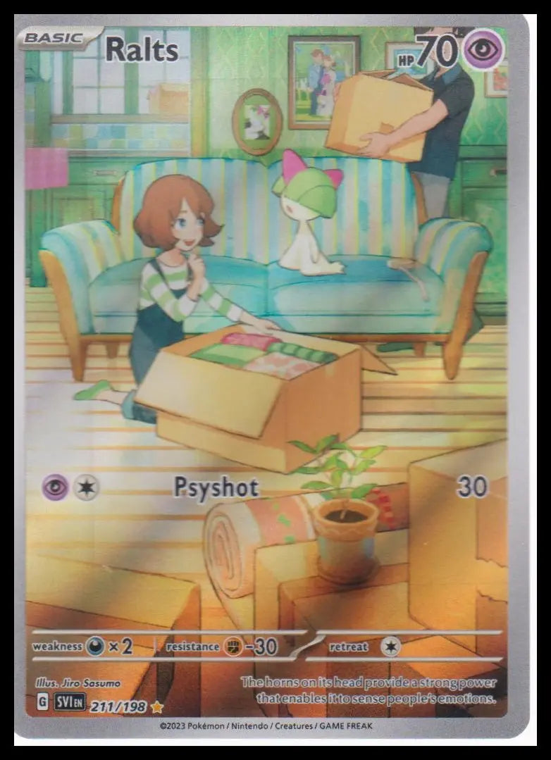 2023 Pokemon Scarlet & Violet Base Ralts Illustration Rare 211/198 