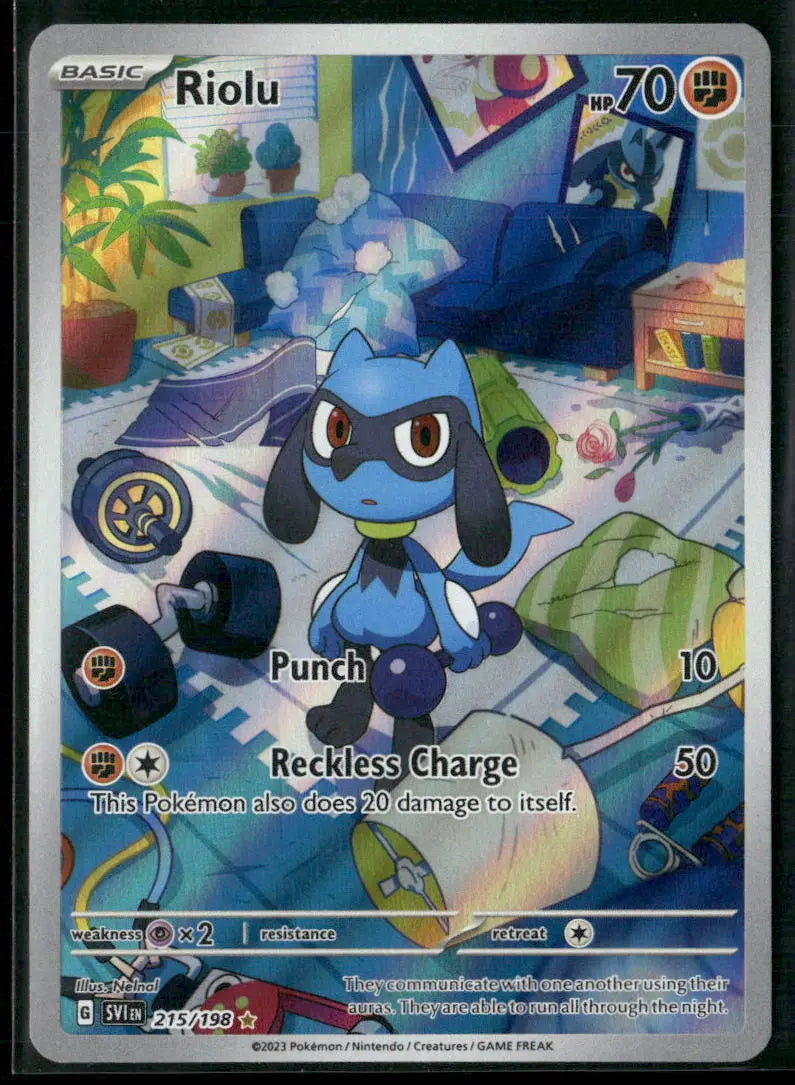 2023 Pokemon Scarlet & Violet Base Set Illustration Rare Riolu 215/198 
