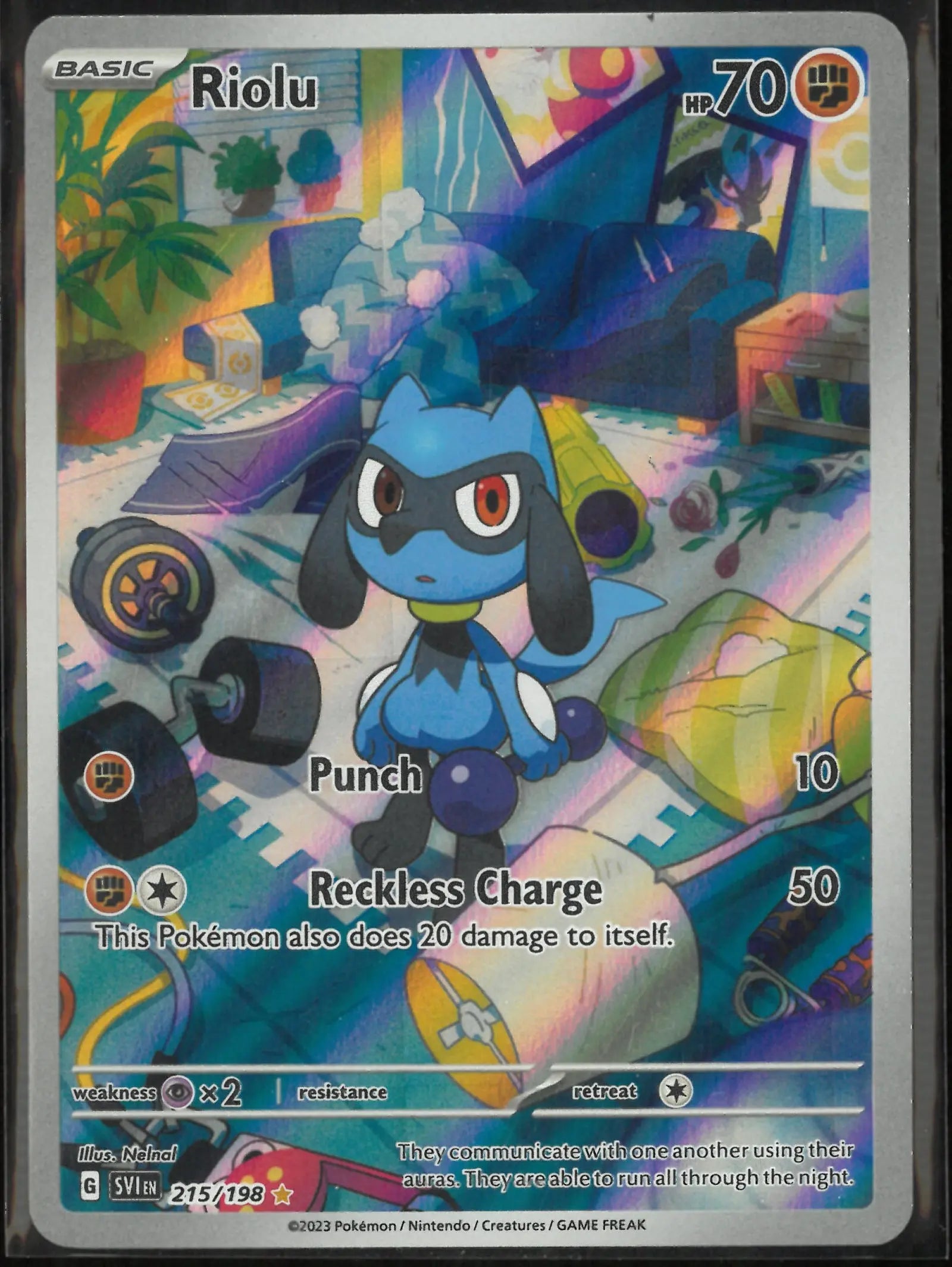 2023 Pokemon Scarlet & Violet Base Set Illustration Rare Riolu 215/198 