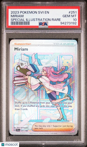 2023 Pokemon Scarlet & Violet Miriam Special Illustration Rare PSA 10 251/198 