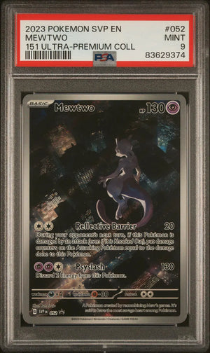 2023 Pokemon Scarlet & Violet Promo 052 Mewtwo 151 Ultra Premium Coll. PSA 9 