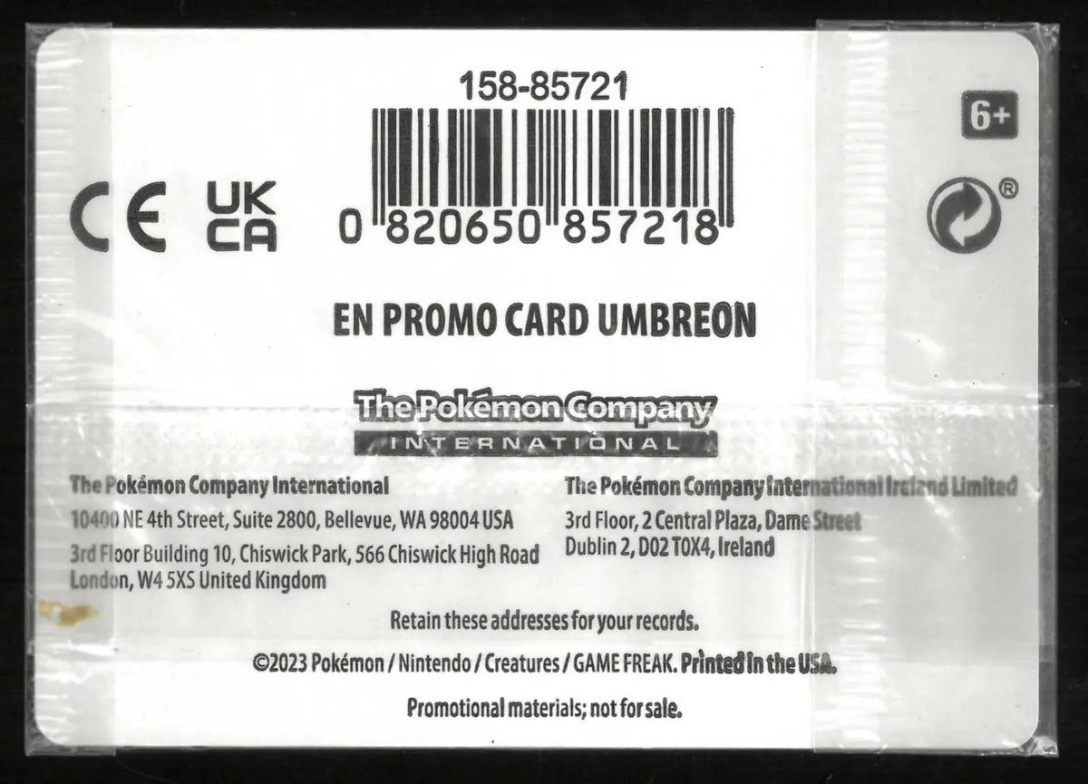 2023 Pokemon Scarlet & Violet Promo Sealed Umbreon GameStop Exclusive Stamp 