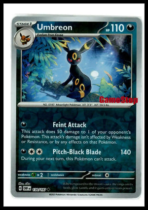 2023 Pokemon Scarlet & Violet Promo Umbreon GameStop Exclusive 130/197 Sealed 