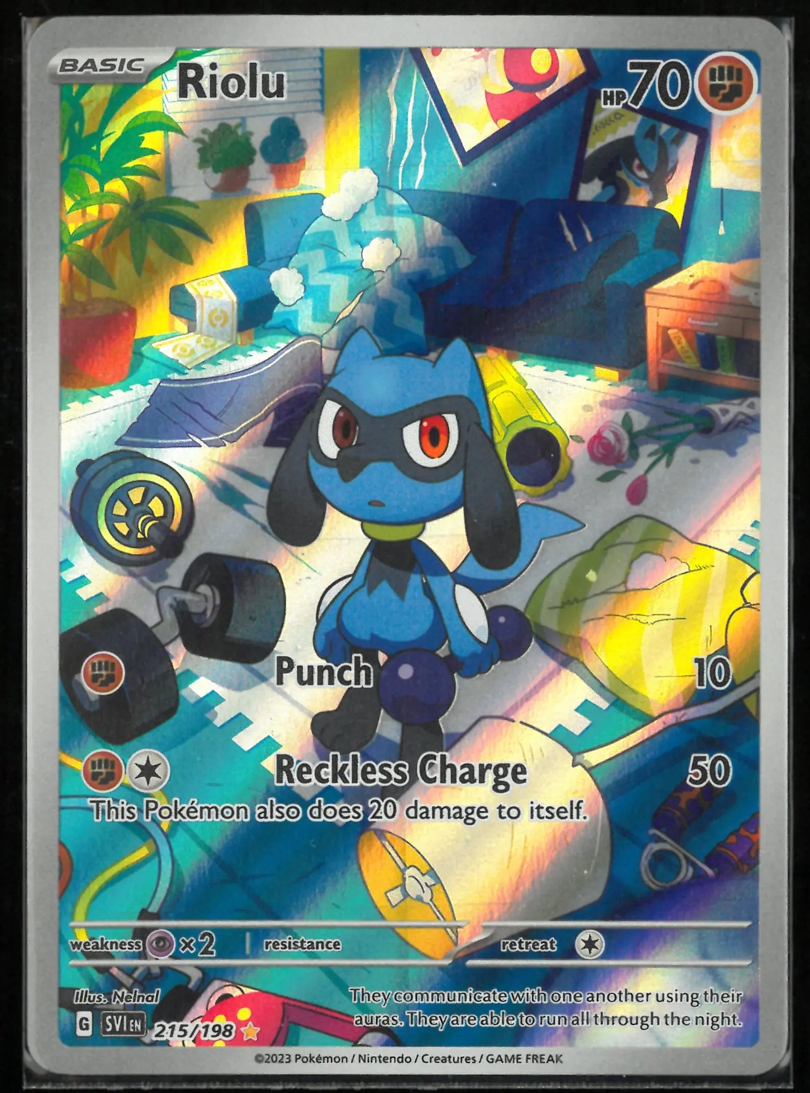2023 Pokemon Scarlet & Violet Riolu Illustration Rare 215/198 