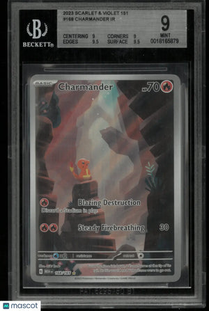 2023 Pokemon Scarlet and Violet 151 Charmander IR #168 BGS 9 